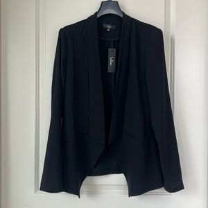 NWT - Lulus - Miss Punctuality Black Lightweight Blazer - Sz L